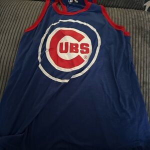 Chicago Cubs Blue and Red Tank Top